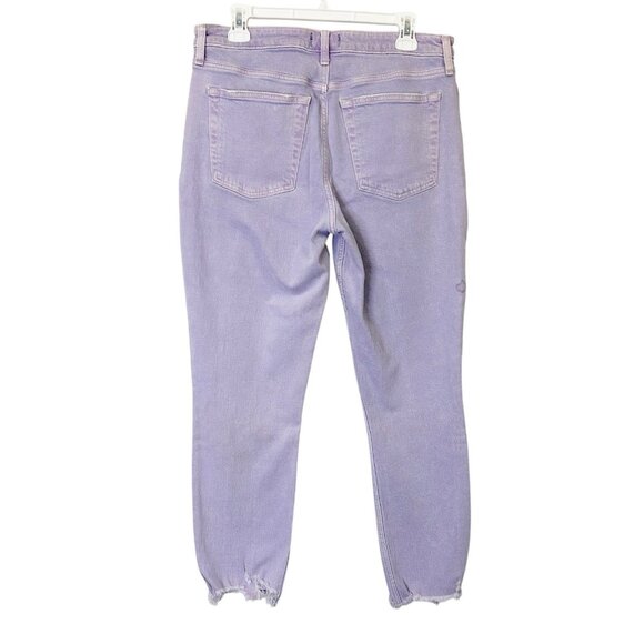 Abercrombie Simone High Rise Slim Ankle Jeans Womens Size 31 Purple - Picture 2 of 9